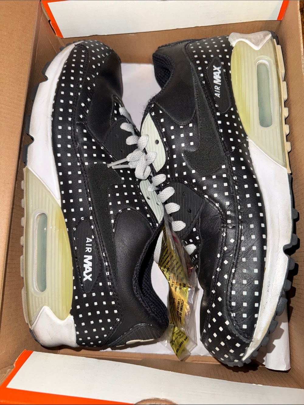 Nike Black and White Polka Dot Air Max Sneakers